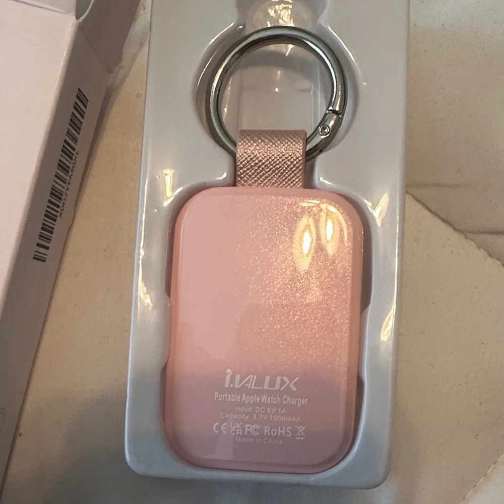 i.VALUX Pink Portable Apple Watch Charger